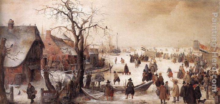Hendrick Avercamp Winter Scene on a Canal
